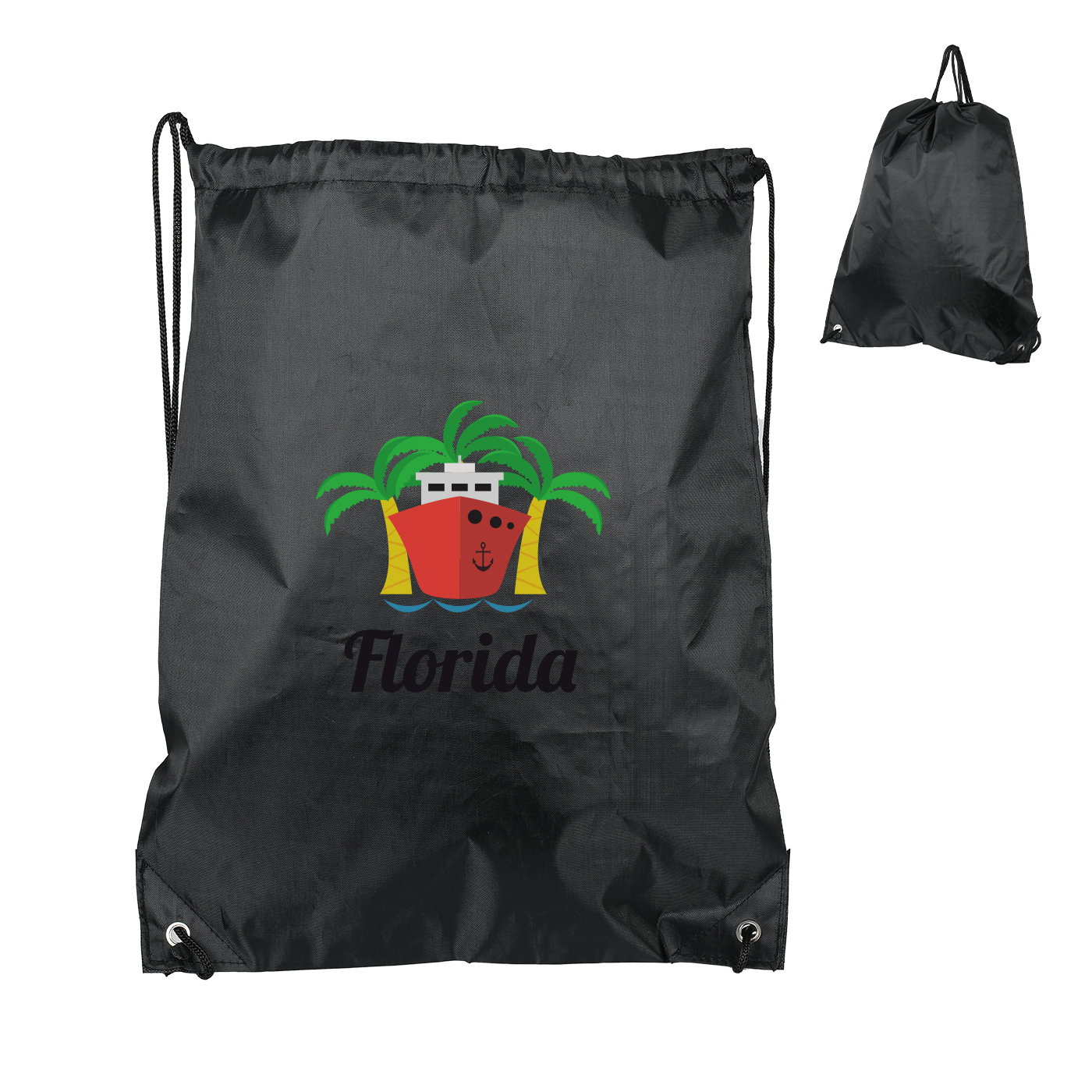 Customized Polyester Drawstring Backpack1