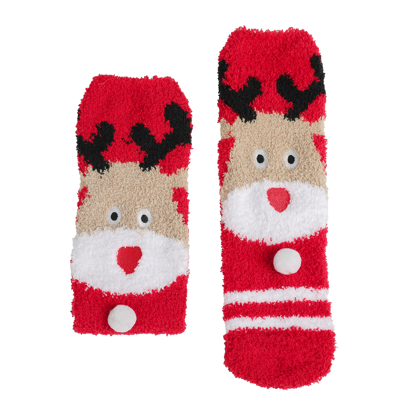 Reindeer Fuzzy Socks1