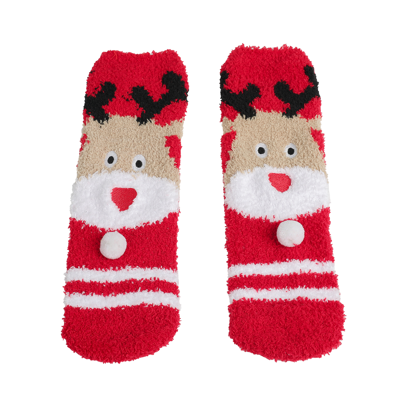 Reindeer Fuzzy Socks2