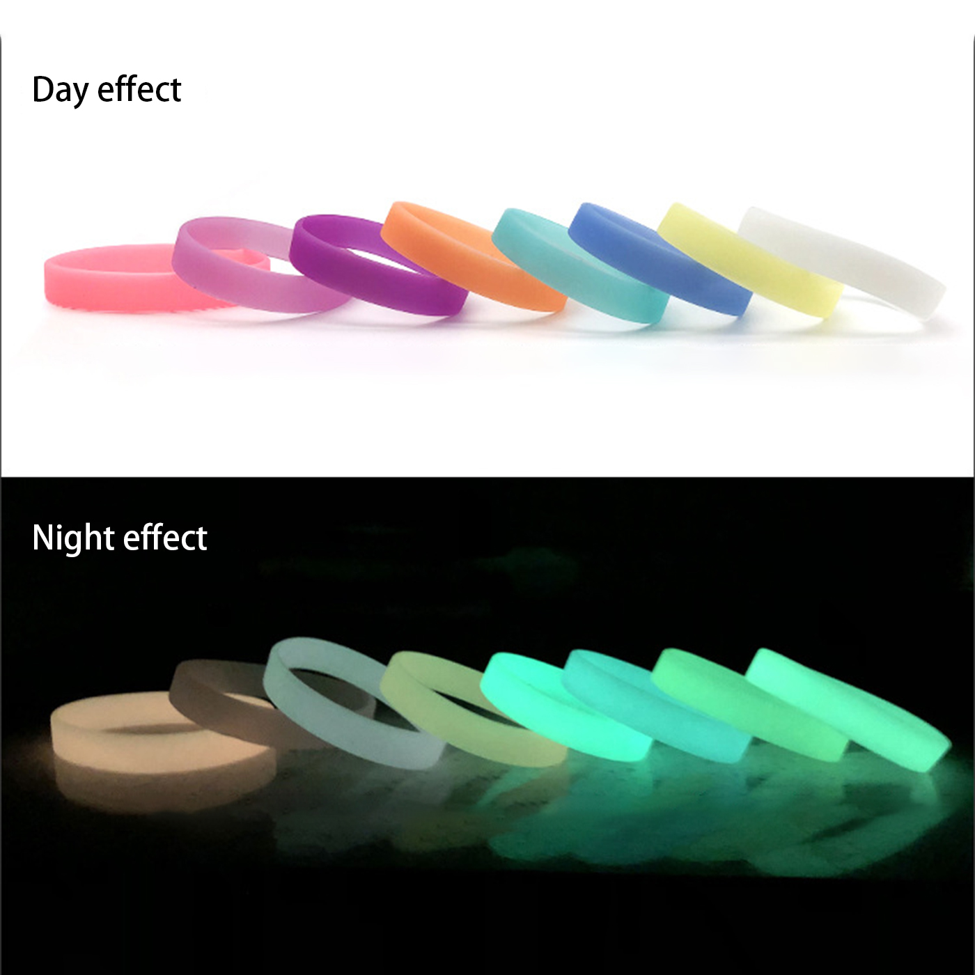 Custom Luminous Silicone Rubber Wristband