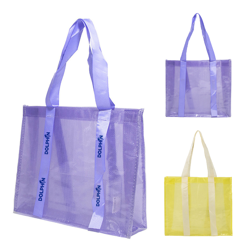 Custom Transparent PP Laminated Tote Bag
