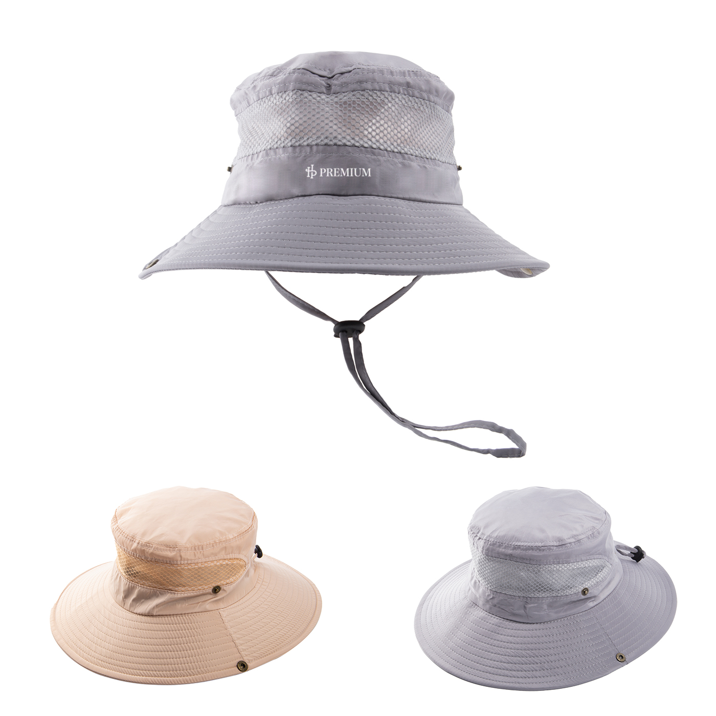 Mesh Breathable Fishing Boonie Hat With String