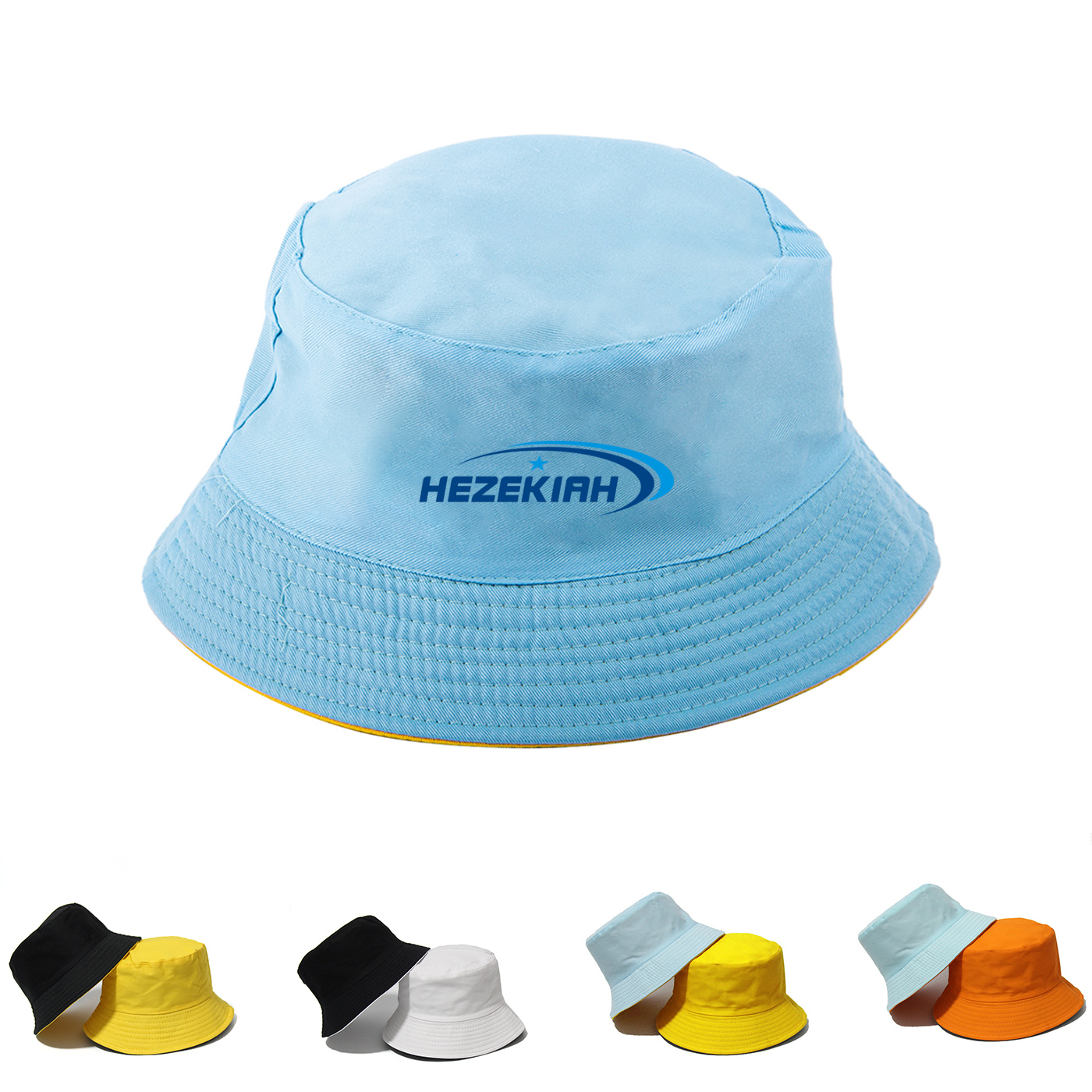 Solid Reversible Travel Bucket Hat