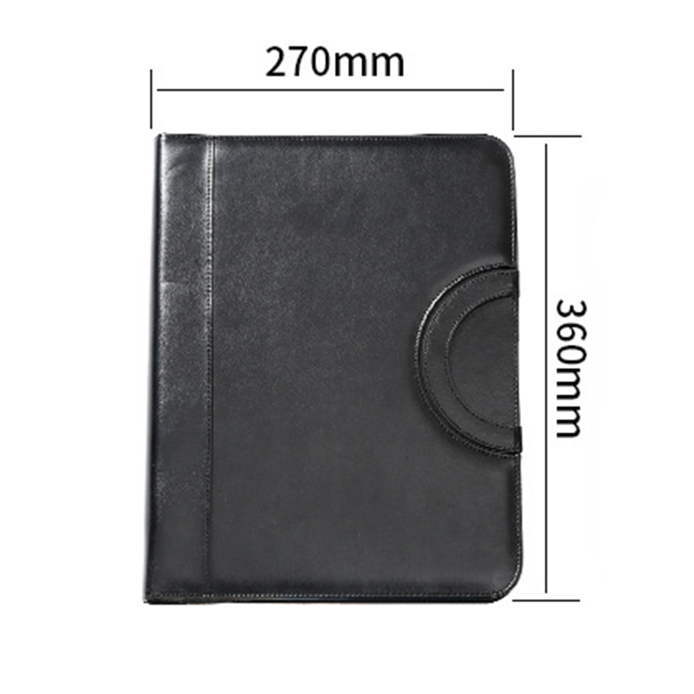 A4 PU Leather Zippered Conference Folder With Handle3
