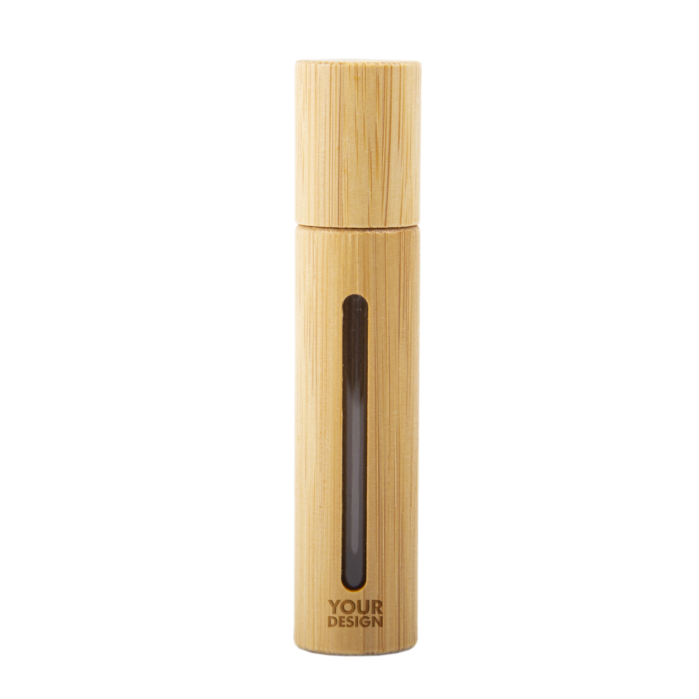10ml Bamboo Glass Roll On Bottle With Window1