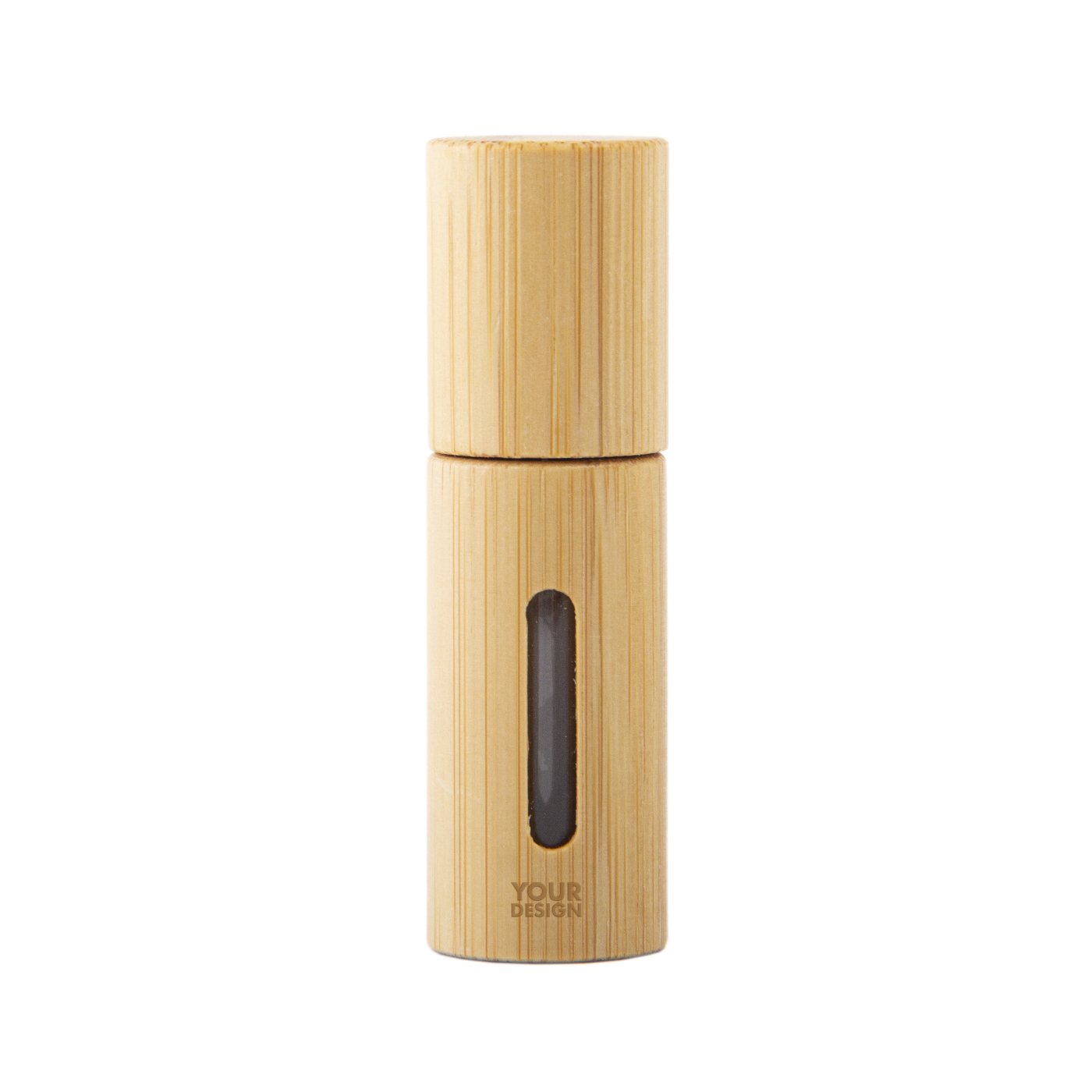 5ml Bamboo Glass Roll On Bottle With Window2