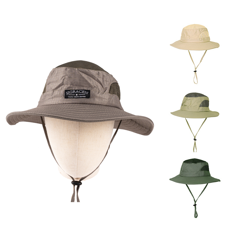 Men's Mesh Fishing Boonie Hat With String