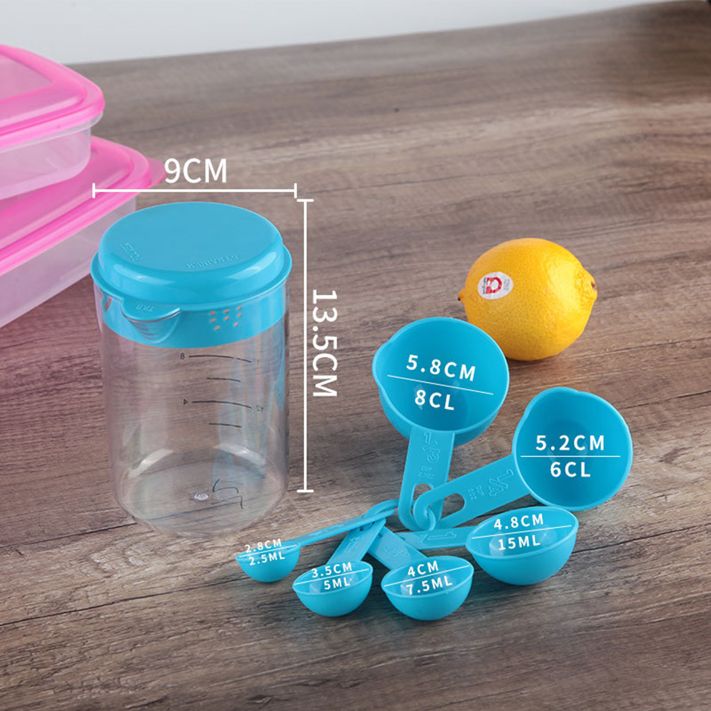 7 Pcs Plastic Measuring Cups And Spoons Set4