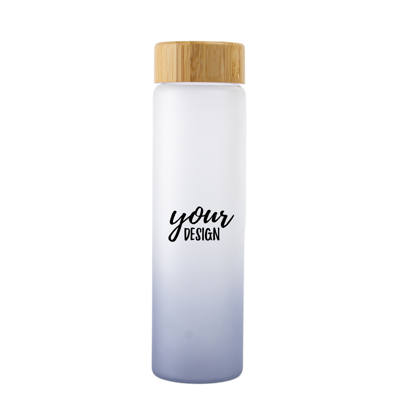 20 oz. Gradient Color Frosted Glass Water Bottle1