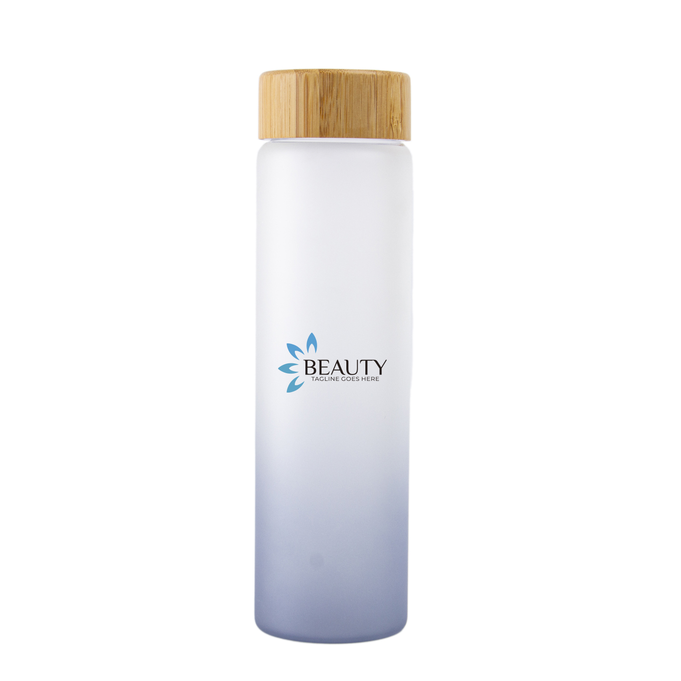 20 oz. Gradient Color Frosted Glass Water Bottle