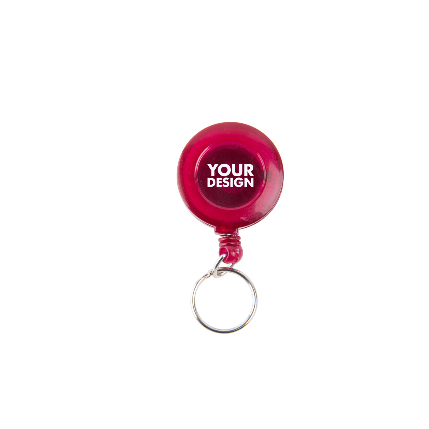 Round ABS Retractable Badge Holder With Key Ring1