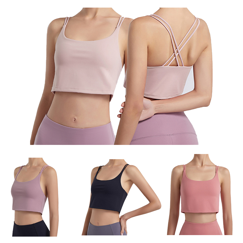 Padded Cross Back Sports Bra