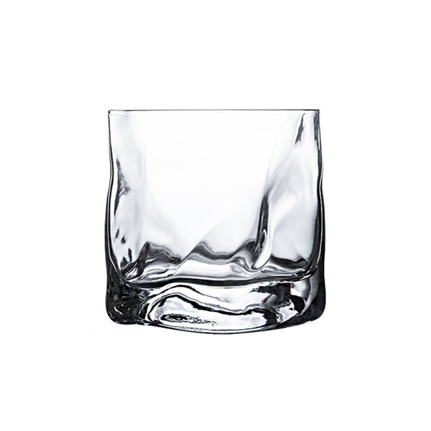 Clear Irregular Whiskey Glass