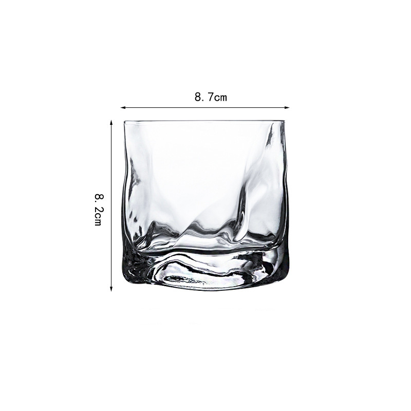 Clear Irregular Whiskey Glass2
