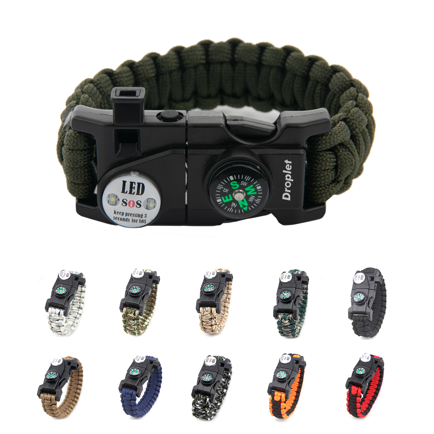 Custom Outdoor Paracord Survival Bracelet
