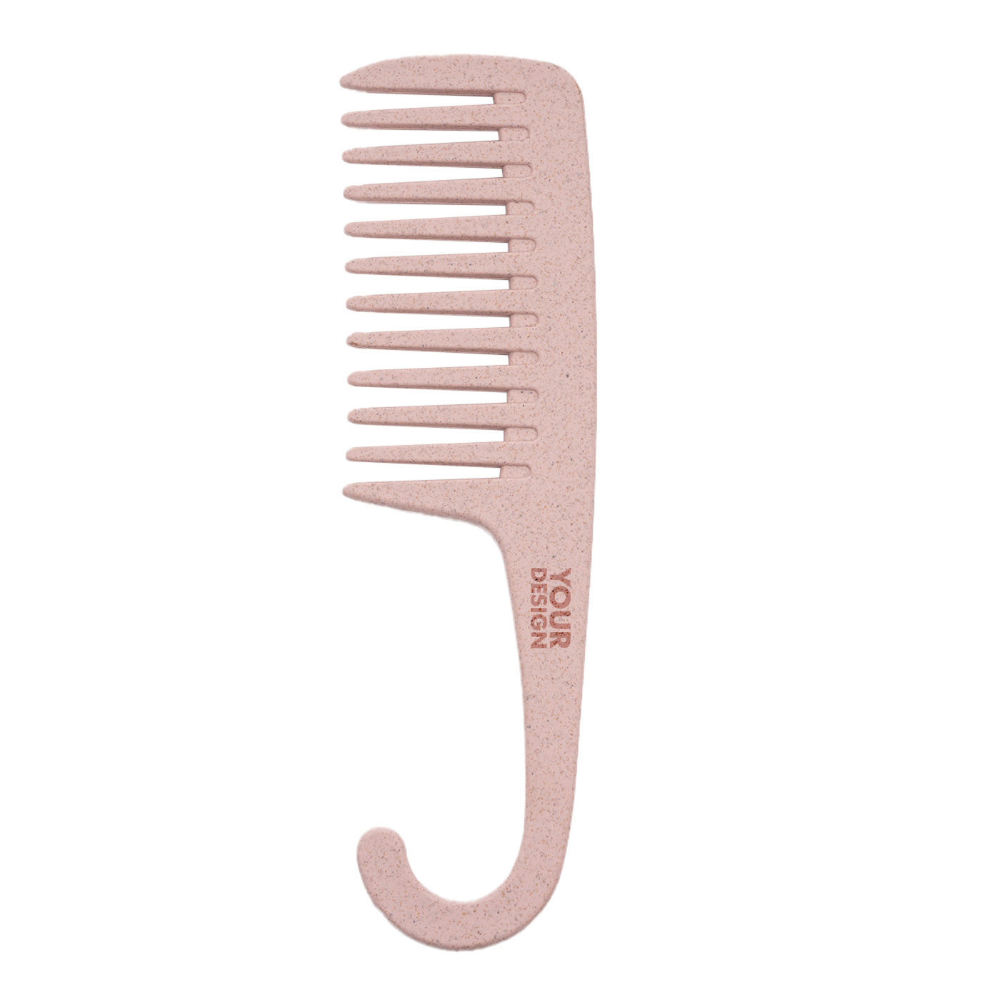 Wide Tooth Wheat Straw Comb With Curved Hook Handle