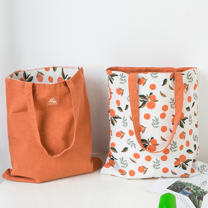 Double Sided Reusable Canvas Grocery Bag1