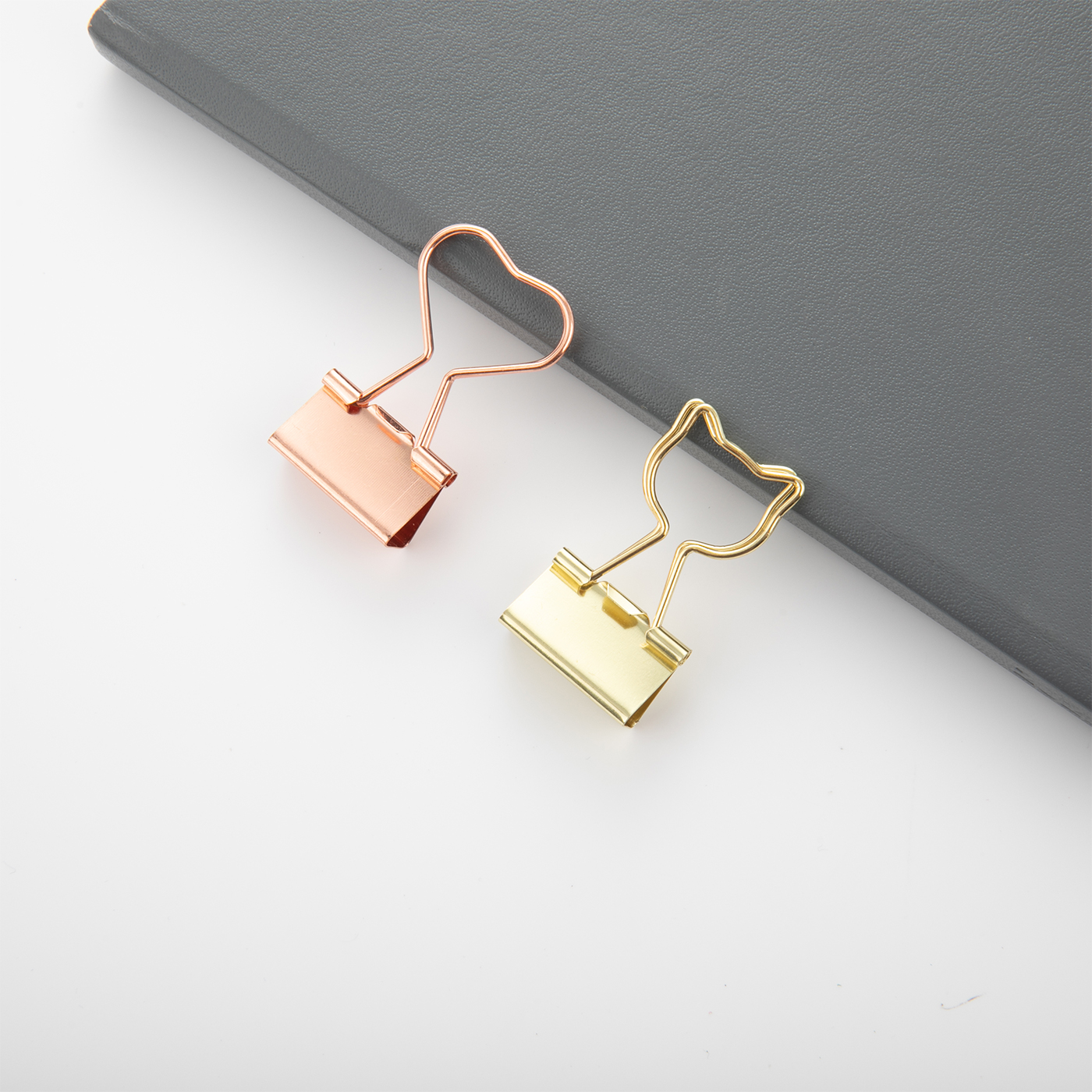 Customized Cute Gold Plated Metal Binder Clip2