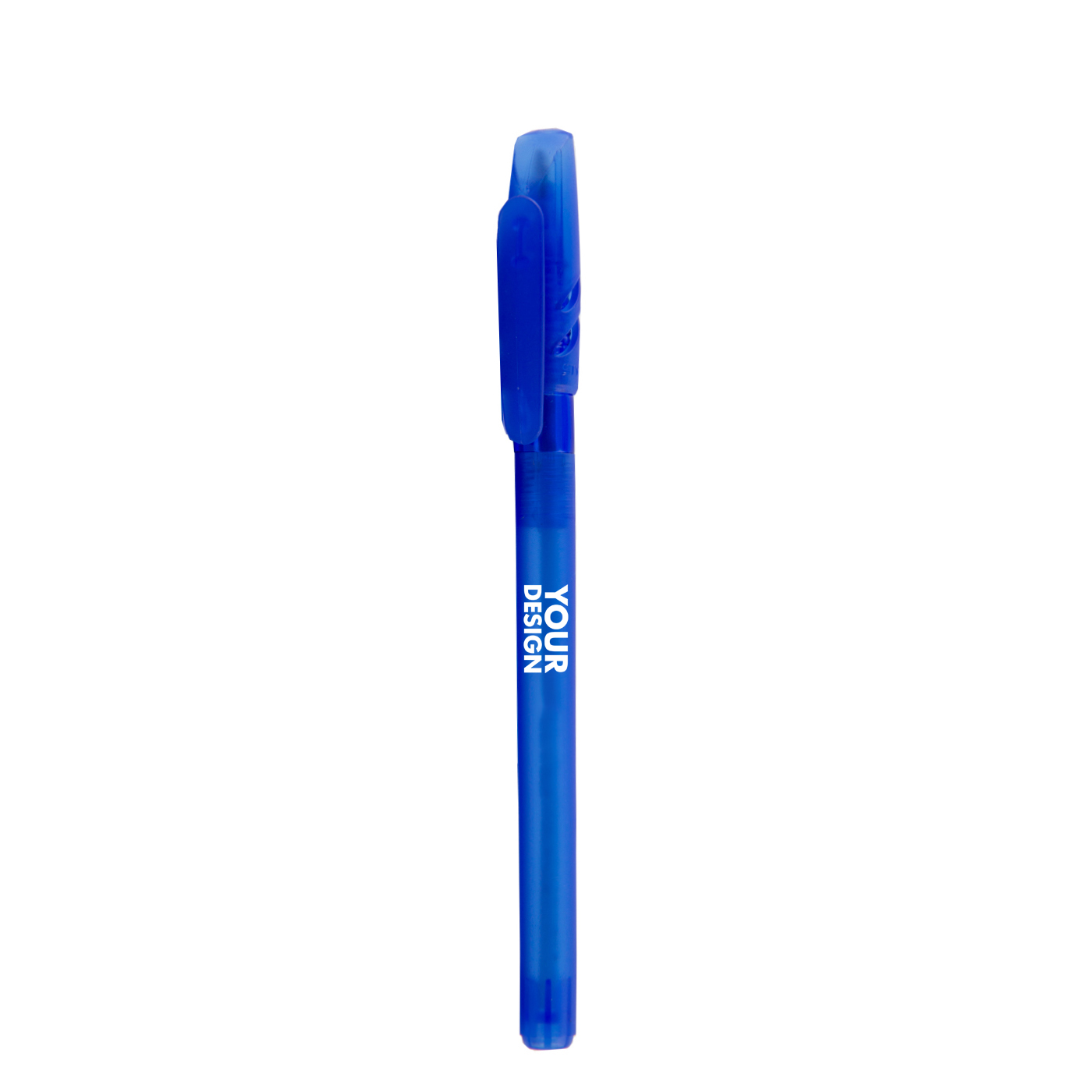 Transparent Plastic Ballpoint Pen With Venture Cap1