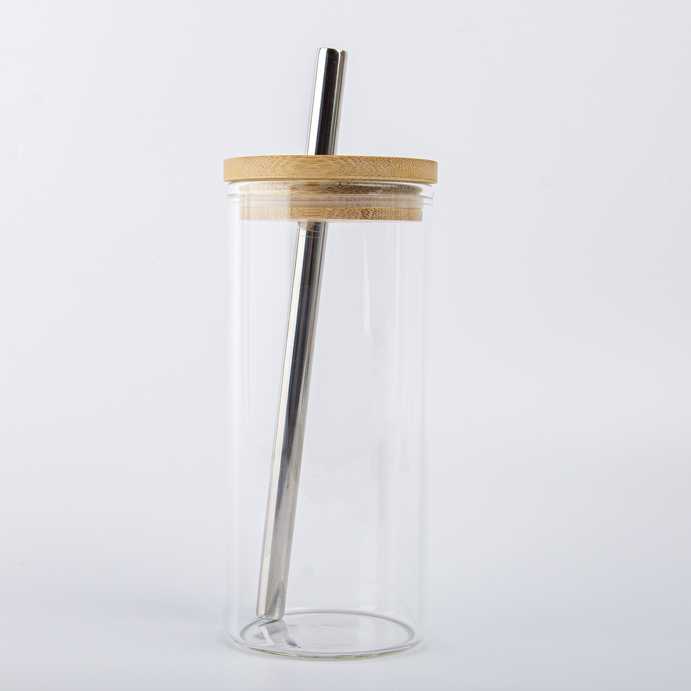 20 oz. Can Glass With Silver Straw3