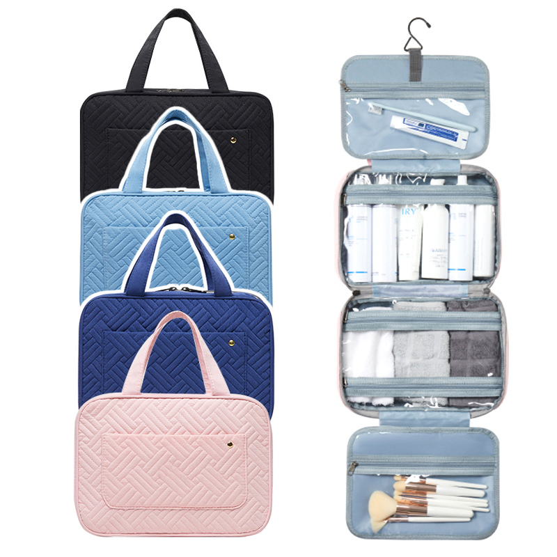 4 Layers Travel Toiletry Bag With Hanging Hook