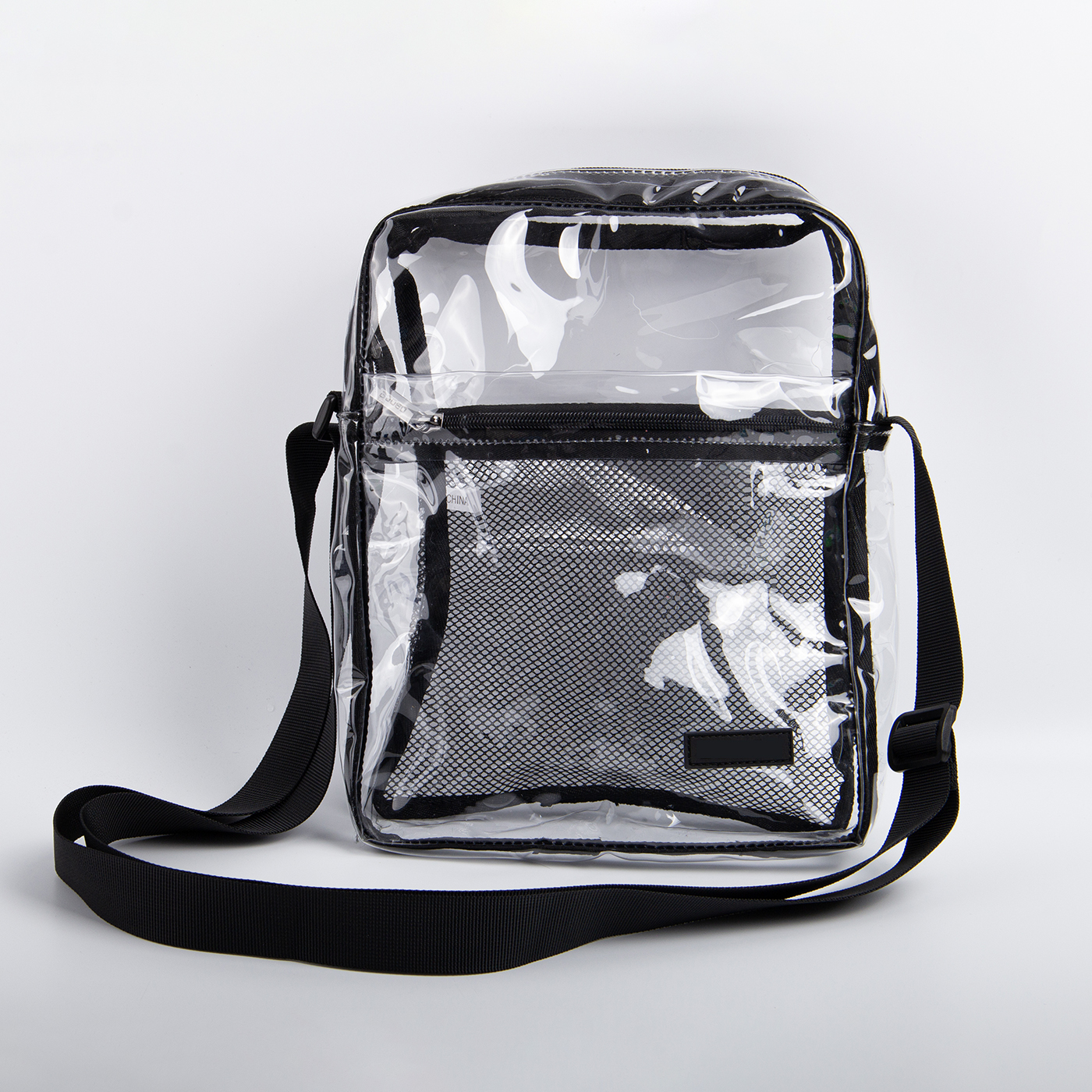 Clear Messenger Bag With Mesh Compartment2