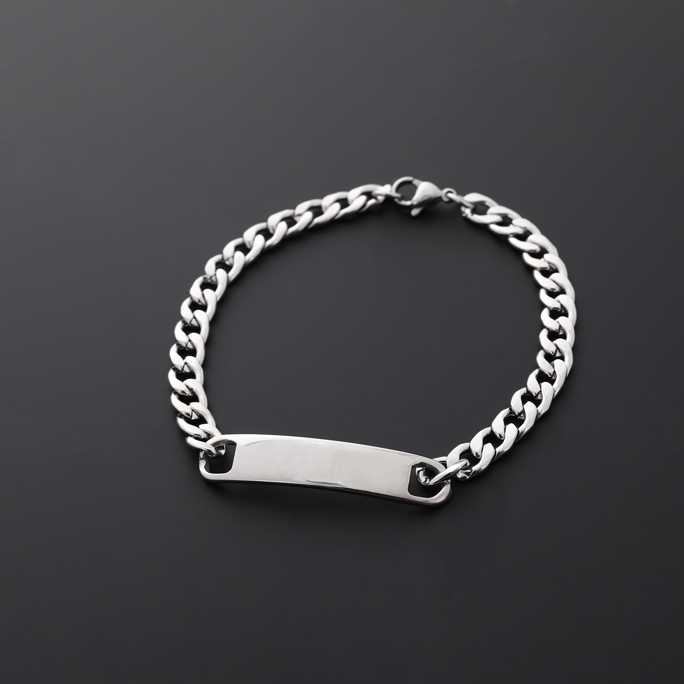 Custom Engraved Stainless Steel Nameplate Bracelet1