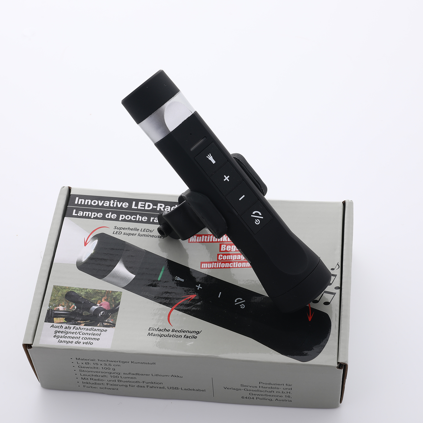 Portable LED Light Torch With Speaker