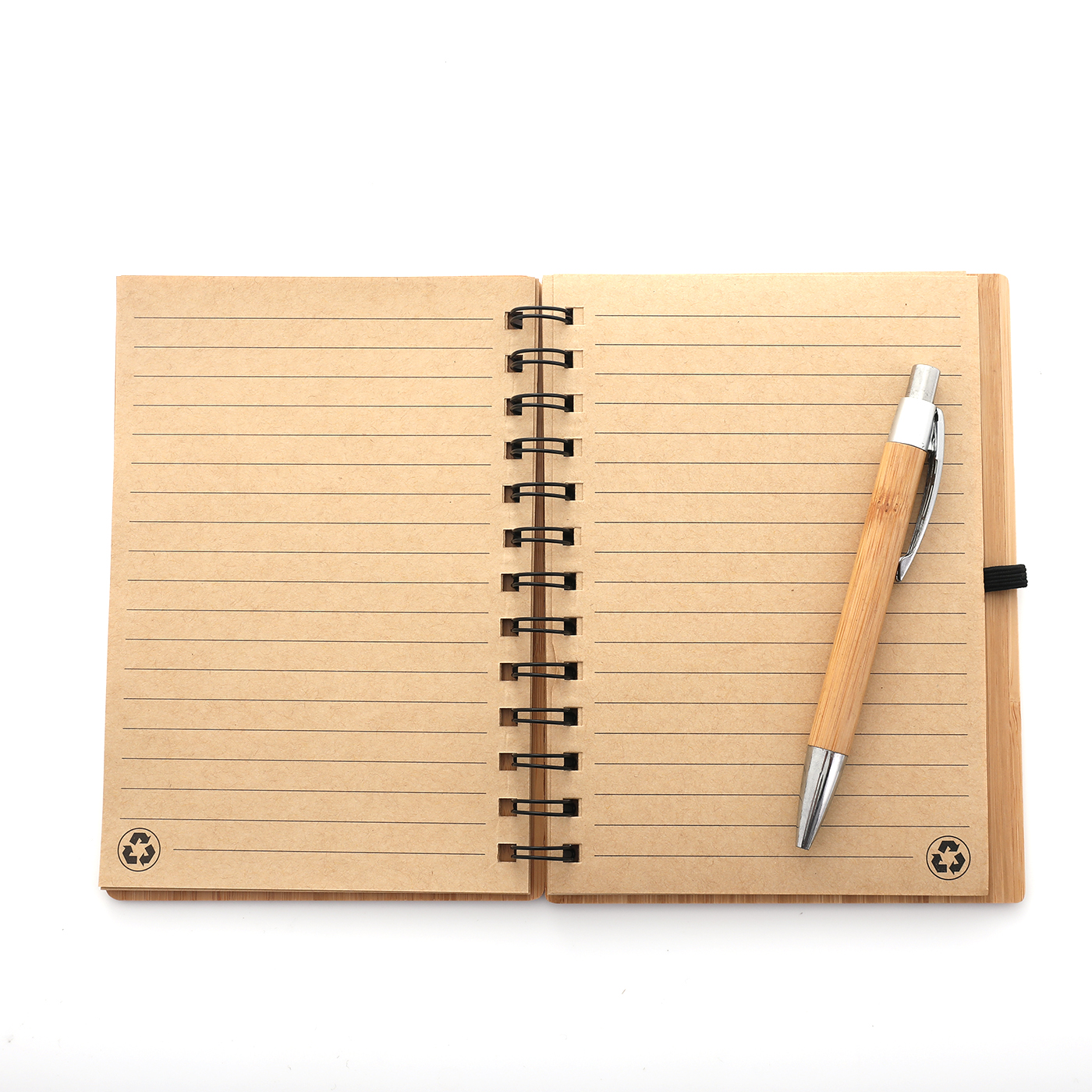 Bamboo Spiral Notebook With Ballpoint Pen2