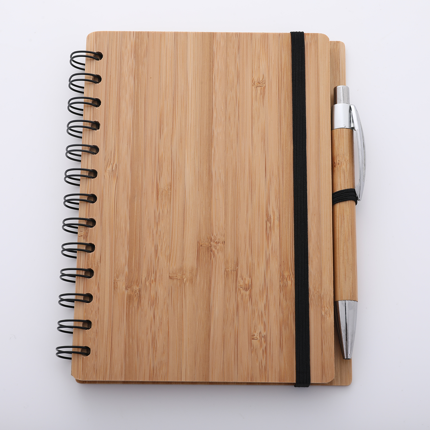 Bamboo Spiral Notebook With Ballpoint Pen4