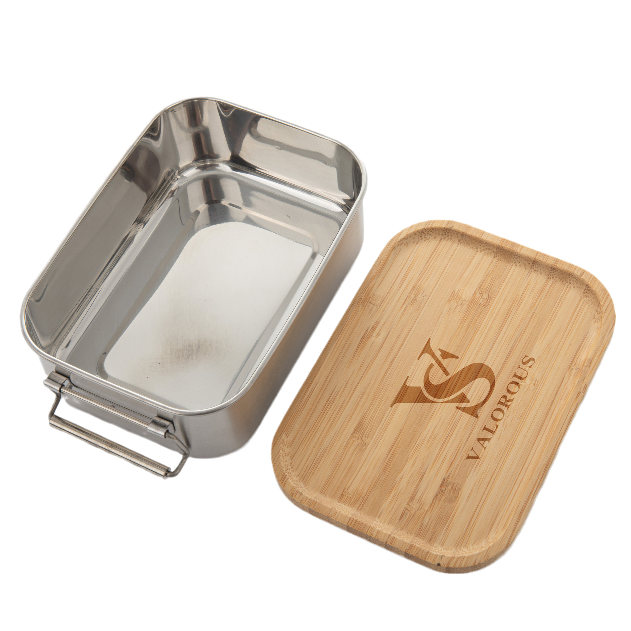 Stainless Steel Lunch Box With Bamboo Lid