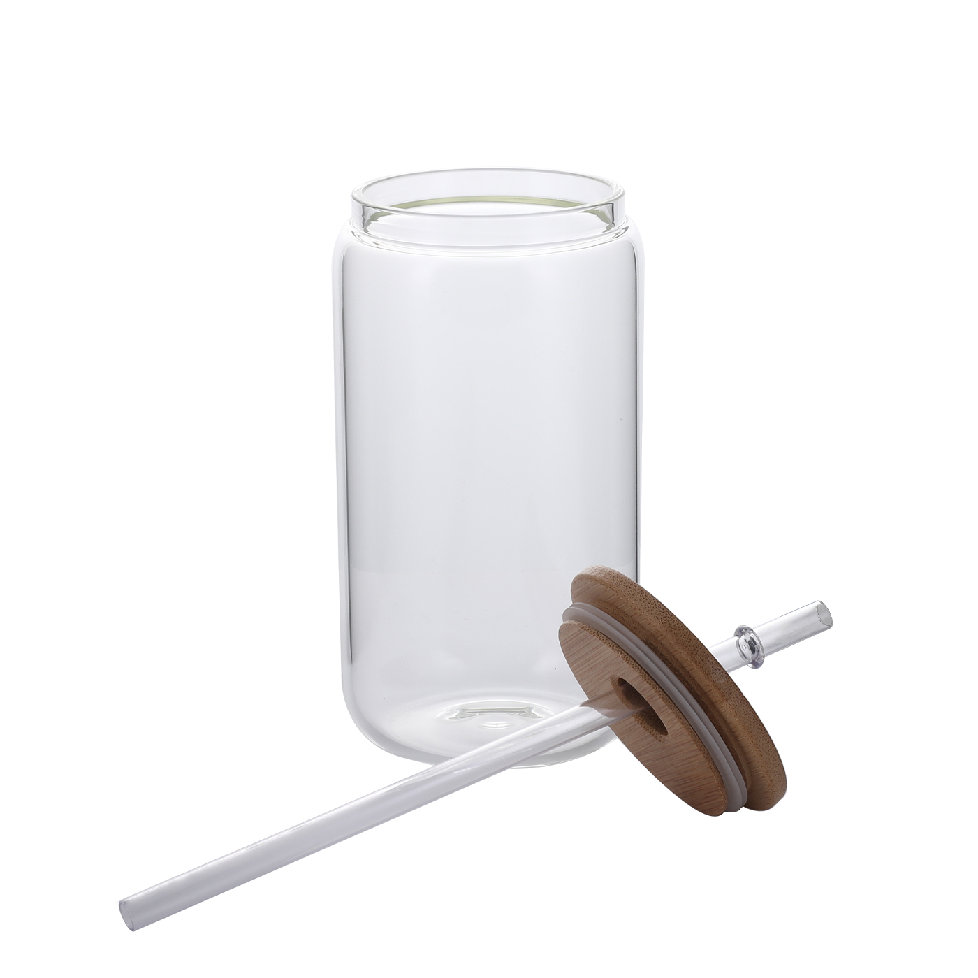 16 oz. Can Glass With Straw And Lid2