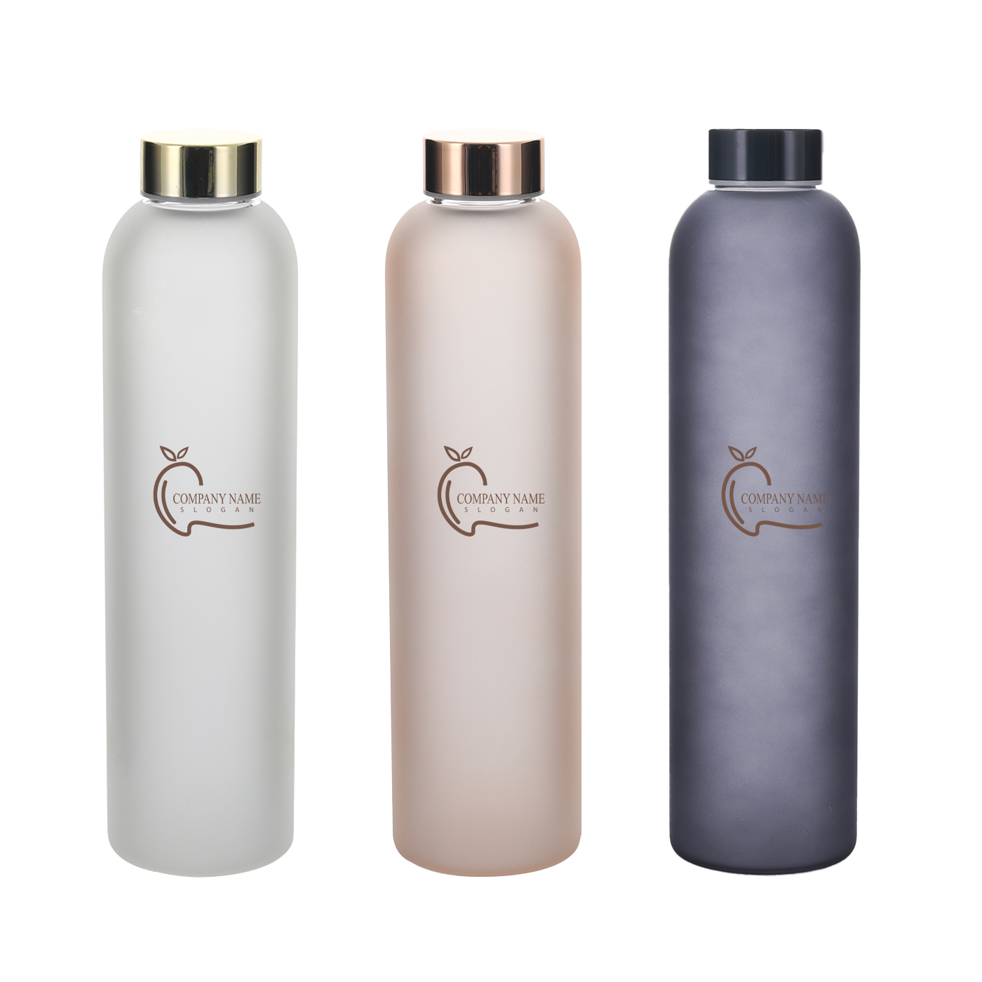 25 oz. Narrow Mouth Frosted Glass Water Bottle