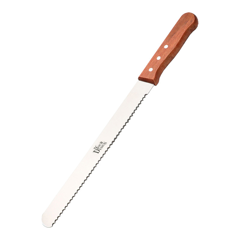 Stainless Steel Bread Knife With Wooden Handle1