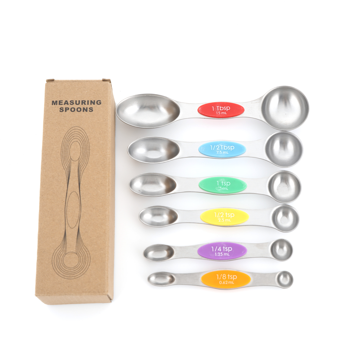 Stainless Steel Colored Double-ended Measuring Spoon Set