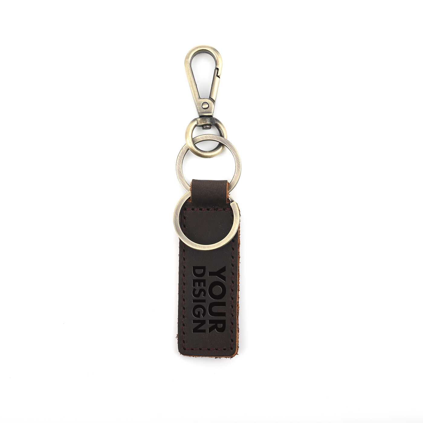 Personalized Cowhide Keychain