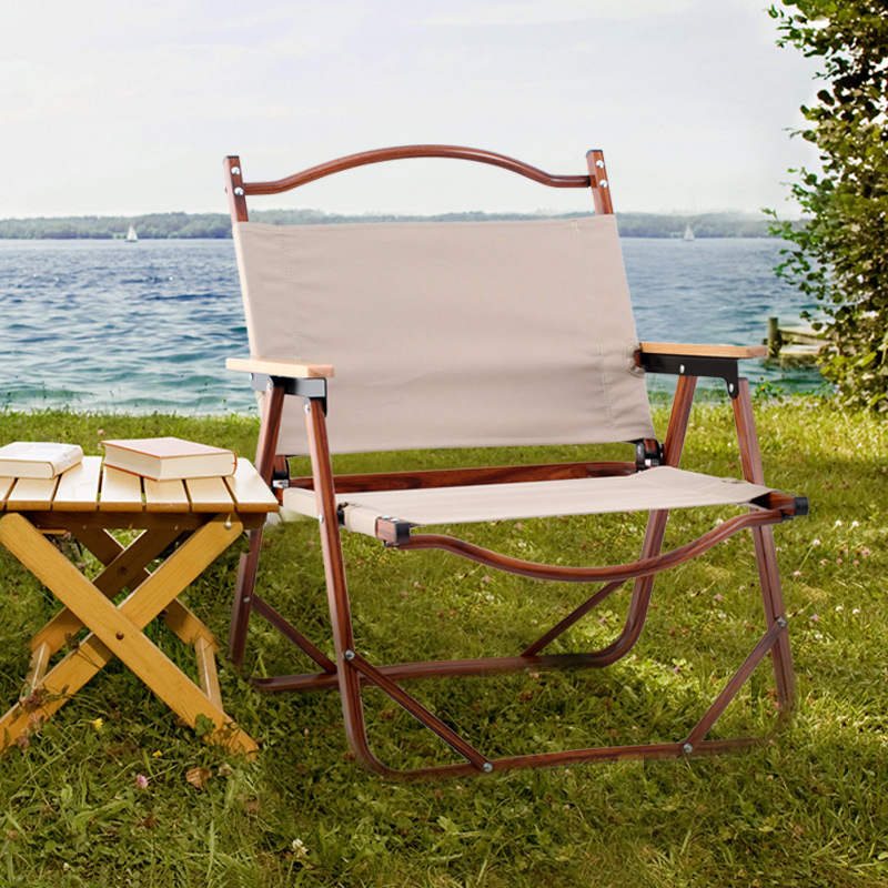 Outdoor Portable Wood Grain Folding Chair3