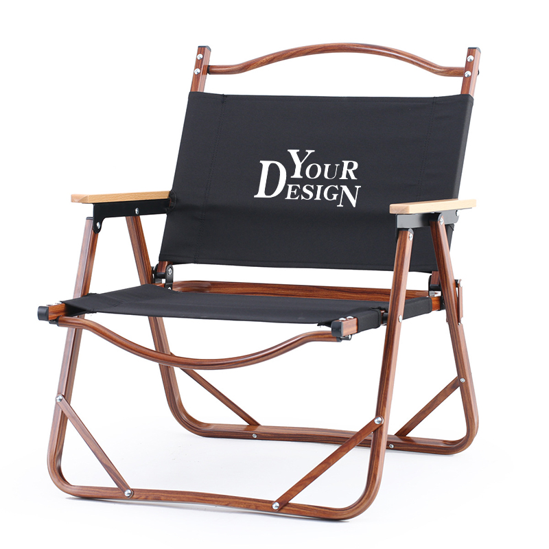 Outdoor Portable Wood Grain Folding Chair1