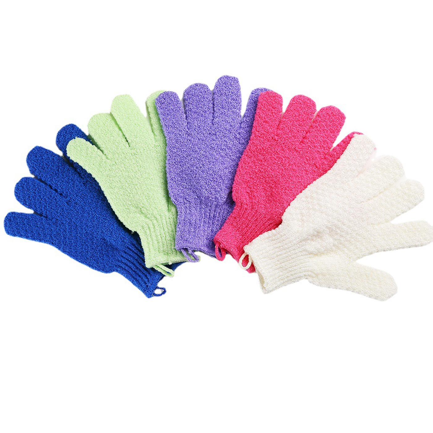 Exfoliating Shower Gloves With Hanging Loop