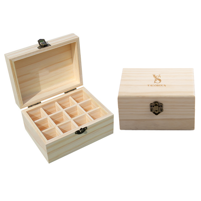 12 Slot Wooden Aromatherapy Oil Box
