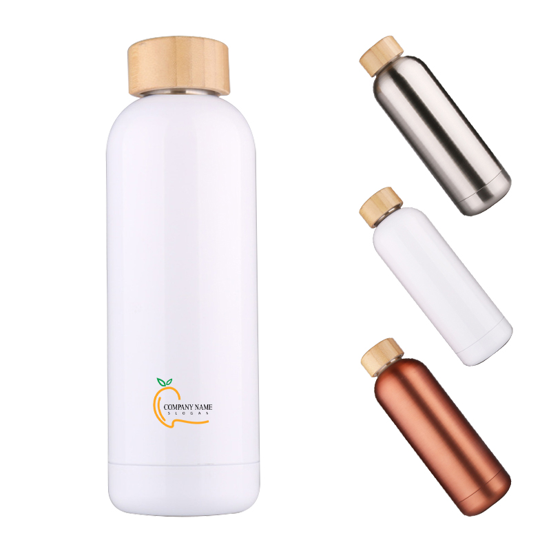 500ml Small Mouth Vacuum Water Bottle With  Bamboo Lid