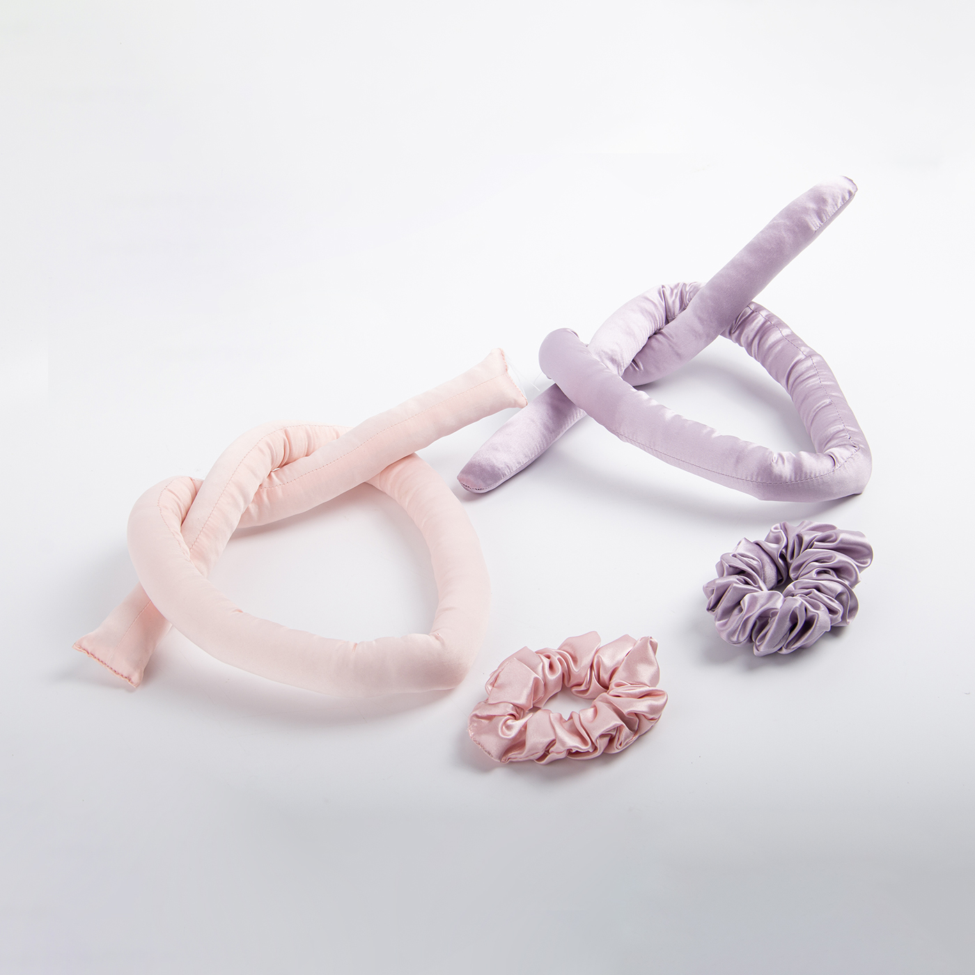 Heatless Hair Curling Rod With Scrunchie Set3
