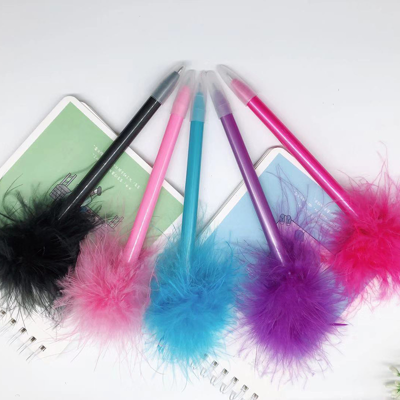 Personalized Cute Feather Top Ballpoint Pen