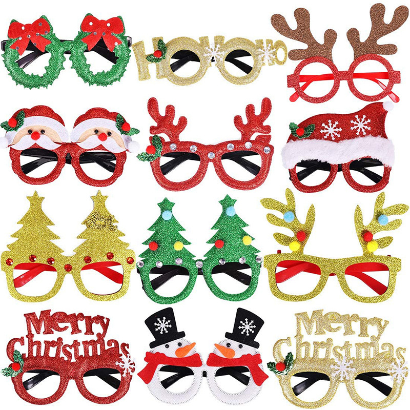Funny Christmas Party Glasses Frame2