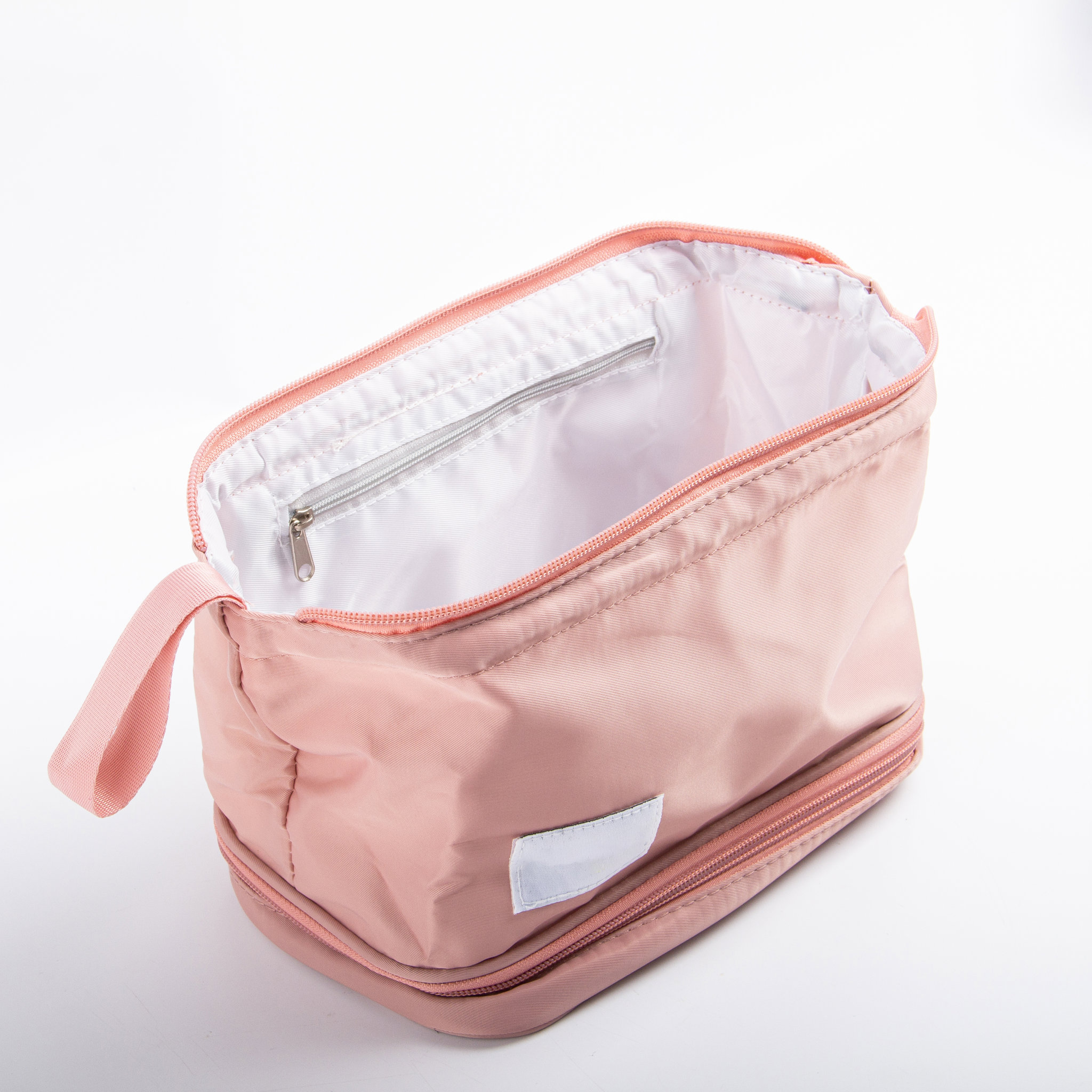 Double Layer Cosmetic Bag With Brush Compartment3