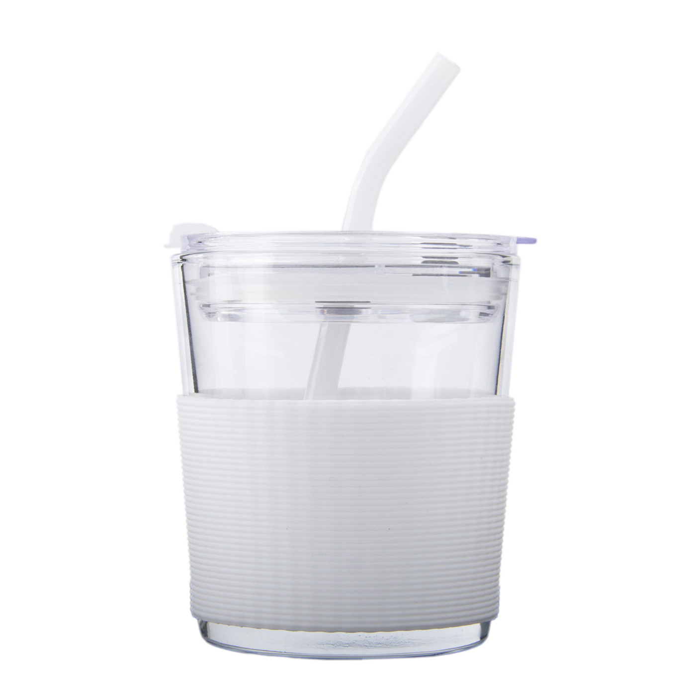 Glass Coffee Cup With Lid And Straw2