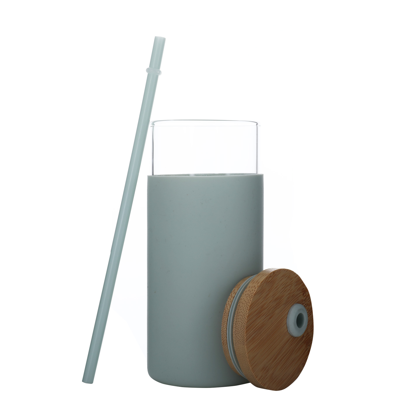 19 oz. Glass Tumbler With Bamboo Lid2