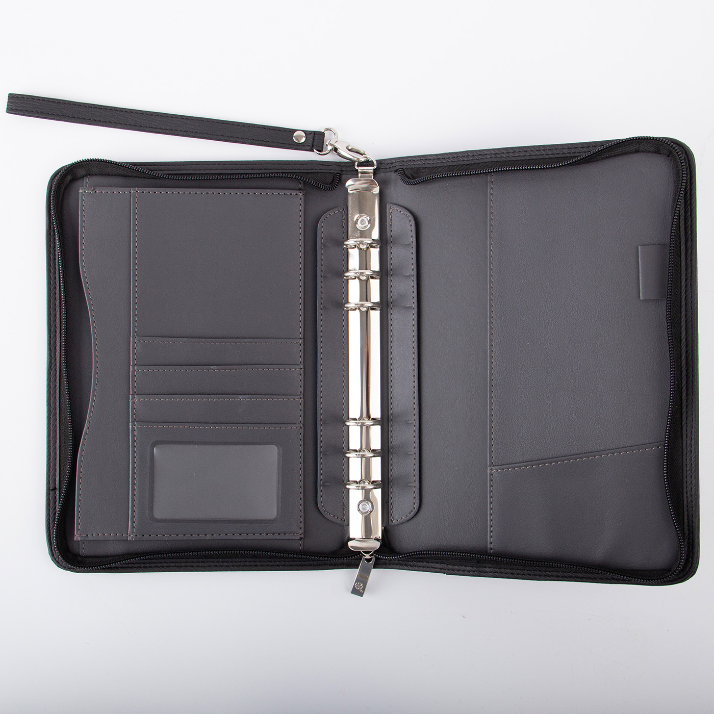 Custom Portable Leather Zipper Portfolio4