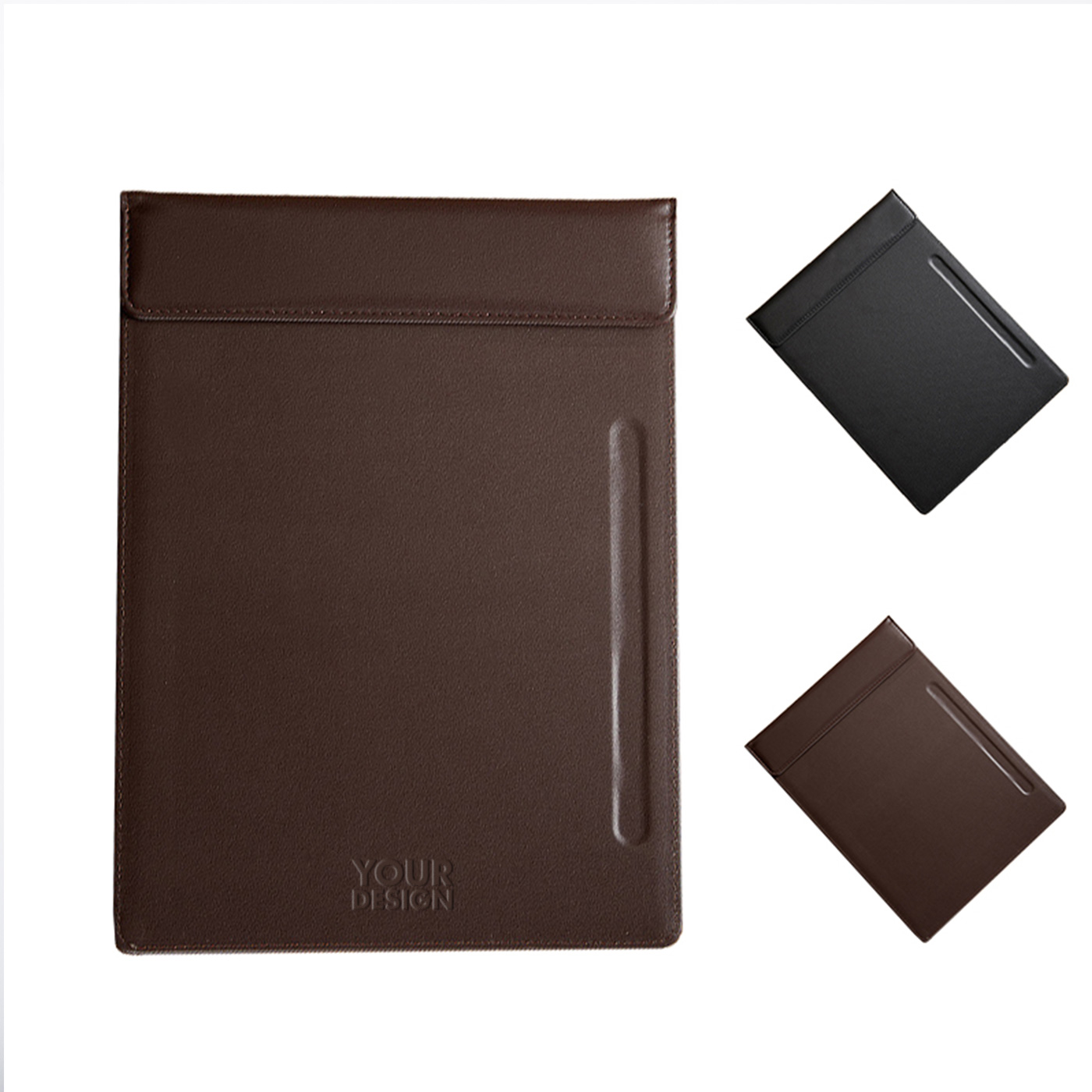 Leather Magnetic Clipboard With Pen Slot1
