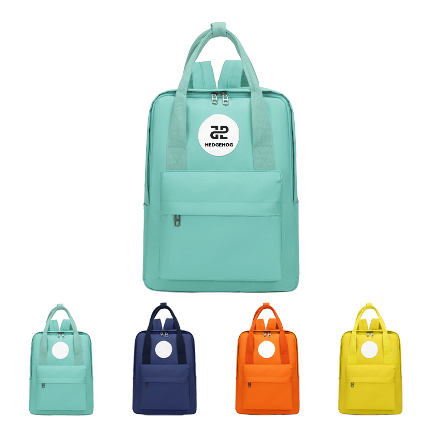Double Handle Colored Square Backpack